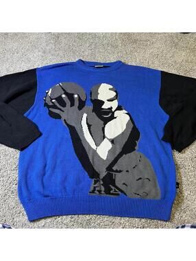 Nike Limited Edition Blue Basketball Player Sweater size XXL